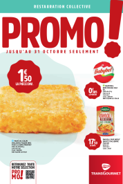 Transgourmet - Promo restauration collective septembre 2026