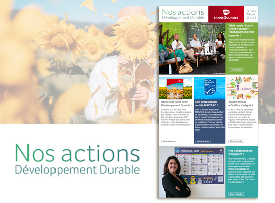 Transgourmet - Newsletter développement durable novembre 2021
