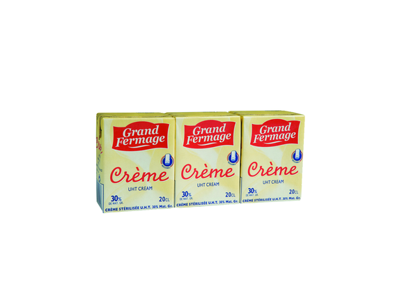 Crème Entière Liquide Stérilisée Uht 30% Mat.Gr.